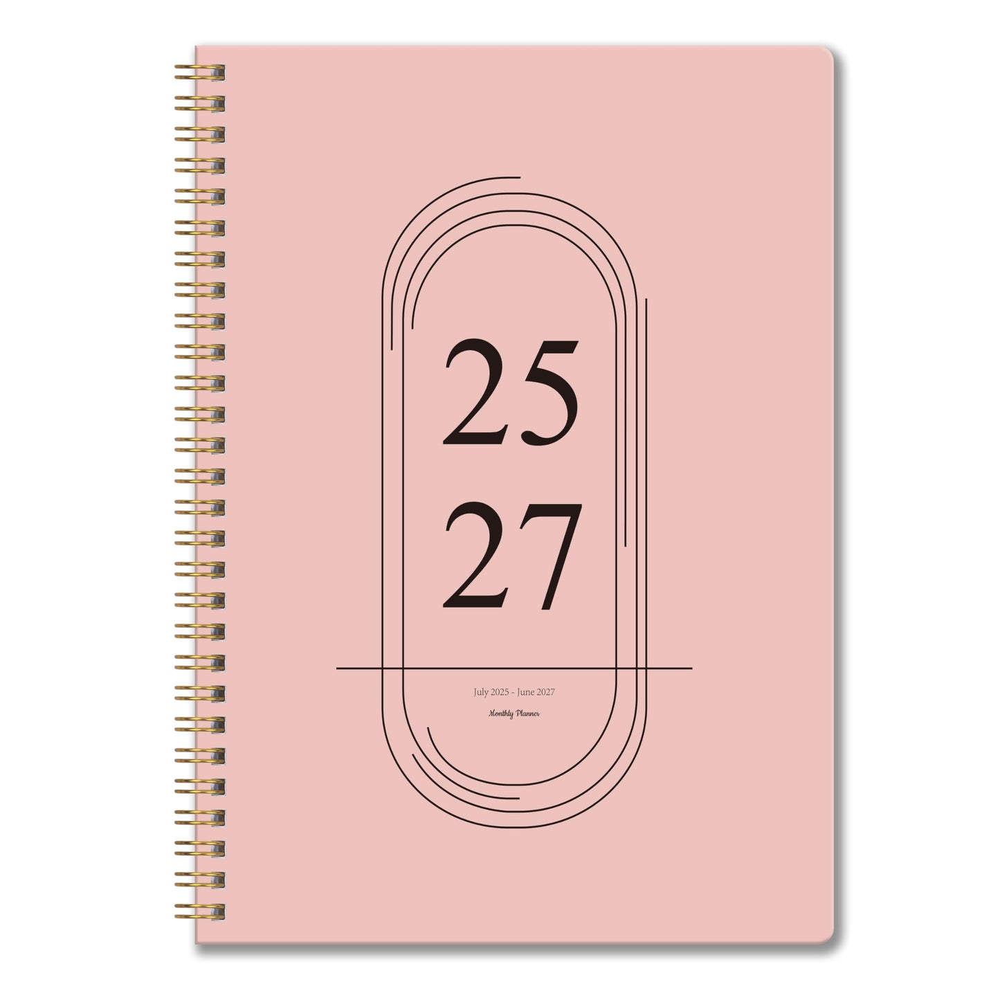 2026-2027 Monthly Planner, Jan 2026-June 2027, B5 (7" x 9"), 2 Year Monthly Planner, 24 month Calendar, Simple Calendar Planner Notebook Soft PVC Cover, Suitable for Schools & Offices, Pink