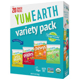 YumEarth Organic Variety Box - Jelly Beans, Giggles, Chewys, Sour Littles - Allergy Friendly (Top 9 Free), No Artificial Dyes, Non GMO, Gluten Free, Vegan -Individually Wrapped (Pack of 20)