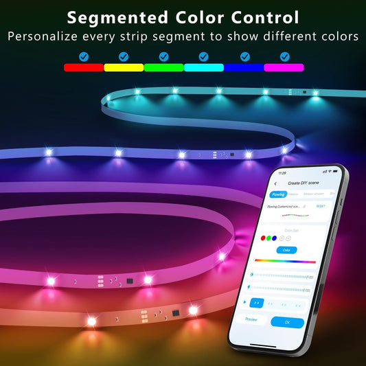 DAYBETTER_Smart_IC_LED_Strip_Lights,_Multicolor/BGRIC_LED_Lights_for_Bedroom,_DIY_Multiple_Colors_on_One_Line,_App_Control_Color_Changing_Strip_Lighting_Music_Sync_Home_Decor