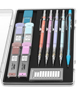 Mechanical Pencil Set with Leads and Eraser Refills, 5 Sizes - 0.3, 0.5, 0.7, 0.9 and 2 Mm, for Drafting, Drawing and Sketching