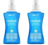 Method Liquid Laundry Detergent, Fresh Air, 66 Loads Per Bottle, Stain Remover, 53.5 Fl Oz