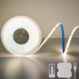 OMIKA COB LED Strip Lights, 6.56FT Warm White/Cool White/Natural White/Red/Green/Pink/Blue Battery Powered 640LED LED Strip Lights with Remote Control Timer Dimmable Flexible Cuttable Tape Lights for Cabinet Shelves Bedroom