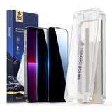 MAGIC JOHN 3rd Gen Upgraded for iPhone, 25°Anti-Spy Screen,Shockproof Tempered Glass,Auto Dust-Removal,Bubble Free,Easy Installation,2 Pack