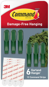 Command Cord Bundlers, Damage-Free Hanging Cord Organizer, No Tools Cord Bundler for Hanging Electrical Cables, 6 Gray Cord Bundlers and 12 Strips