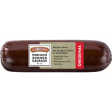 Old Wisconsin Premium Summer Sausage, 100% Natural Meat, Charcuterie, Ready to Eat, High Protein, Low Carb, Keto, Gluten Free, Original Flavor