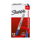 Sharpie Permanent Markers, Fine Tip, 12 Count - Office Supplies, Quick Drying, Fade Resistant, For Plastic, Metal, Wood, And More