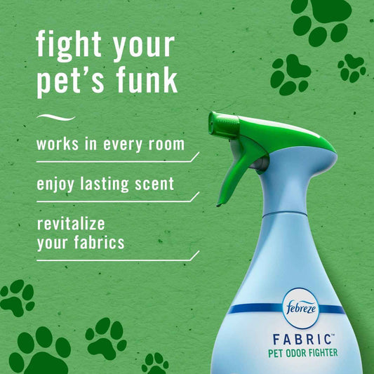 Febreze Fabric Spray Air Freshener, Odor-Fighting Fabric Refresher, Sneaker Balls Alternative, Couch Cleaner, Linen Spray, Multi-Use, Pet Odor Fighter Scent
