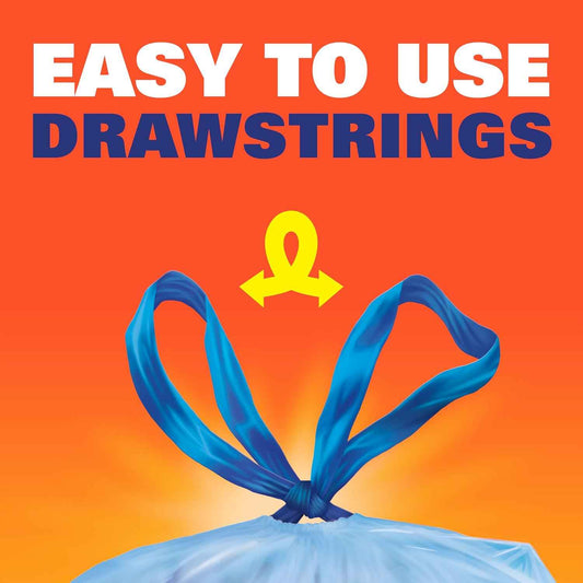 Hefty Blue Trash Bags, Blue, 13 Gallon, 60 Count