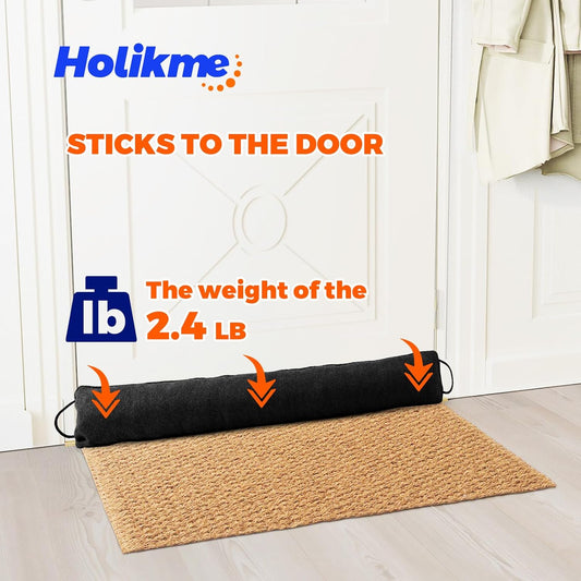 Holikme_Weighted_Door_Draft_Stopper_36_inch,_Heavy_Duty_Under_Door_Draft_Blocker_Bottom_Door_Seal_Noise_and_Air,_Door_Draft_Control_Supplies_Saving_Energy,_Black