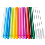 8 Pcs Reusable Boba Straws & Smoothie Straws - Multi Colors Jumbo Wide Reusable Straws, BPA FREE Food-Grade Plastic Straws for Bubble Tea(Tapioca, Boba Pearls), Milkshakes with Brushes