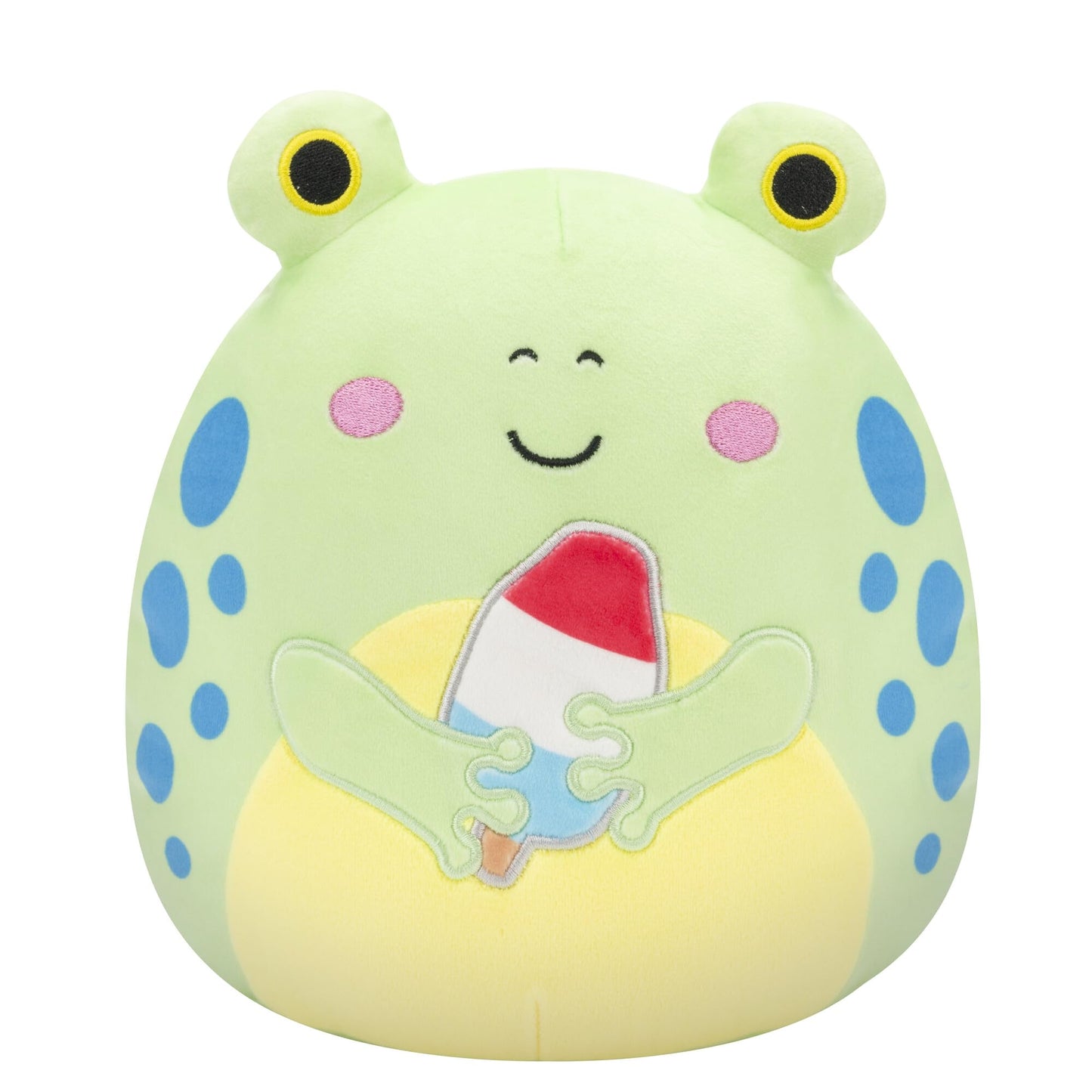Squishmallows Original 8-Inch Limell Frog with Blue Spots Holding Popsicle - Official Jazwares Plush