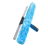 Unger Professional Connect and Clean 2-in-1 Squeegee and Scrubber, 14” Window Cleaning Tool, Essential Glass Cleaner for Commercial and Residential Use, Reusable Microfiber Sleeve, Streak-Free Results