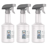 MR.SIGA 24 oz Empty Plastic Spray Bottles for Cleaning Solutions, Heavy Duty Household Reusable Spray Bottles with Measurements and Adjustable Leak Proof Nozzle, 3 Pack
