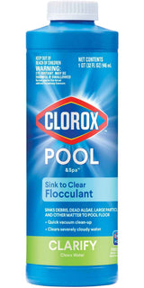 Clorox® Pool&Spa™ Swimming Pool Sink to Clear Flocculant, Sinks Debris, Dead Algae, Large Particles & Other Matters to Pool Floor