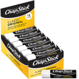 ChapStick Bulk Lip Balm, Classic Original 12-Count – Lip Moisturizer for Dry Lips, 0.15 Oz Ea