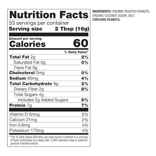 PBfit_30_Ounce_Organic_Peanut_Butter_Powder,_Powdered_Peanut_Spread_from_Real_Roasted_Pressed_Peanuts,_7g_of_Protein_7%_DV,_Gluten-Free,_60_calories,_87%_less_fat_(Pack_of_1)