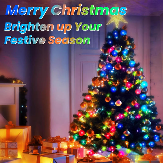 32ft/10M_100LED_Christmas_Tree_Lights,_8_Modes_Outdoor_Fairy_Lights,_Waterproof_Outdoor_String_Lights_Mains_Powered_for_Bedroom,_Garden,_Party,_Wedding,_Christmas_Decoration