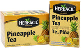 Herbacil Pineapple Tea, Herbal Tea with Dehydrated Fruit, Caffeine - Free, 2-Pack of 25 bags per box (50 Bags)