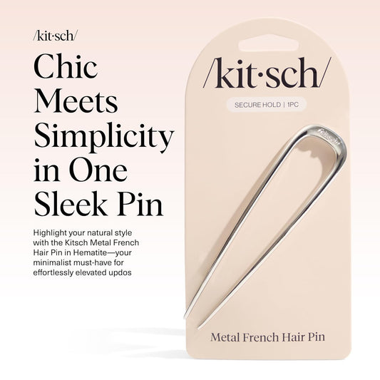 Kitsch_Metal_French_Hair_Pin_for_Women_-_Elegant_Hair_Accessories,_Ideal_for_Buns_&_French_Twist,_Designed_for_a_Secure,_Comfortable_Fit_|_Ideal_Gifts_for_Women_-_Silver