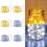 6/12 Pack Fairy Lights Battery Operated - 7ft 20 LED Twinkle Lights Copper Wire Mini String Lights Firefly Lights for Mason Jars DIY Crafts Christmas Wedding Party Centerpiece Table Decor, Warm White/ Cool White