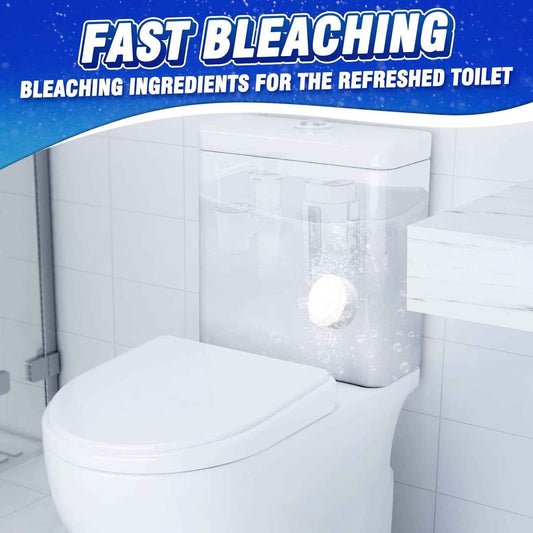 Vacplus Toilet Bowl Cleaners, Household Toilet Cleaner, Automatic Toilet Bowl Cleaners with Bleach, Sustained-Release Toilet Tank Cleaners for Deodorizing and Descaling, 1.76 Ounces Each