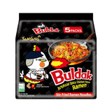 Samyang Buldak Spicy Ramen, Hot Chicken Ramen, Korean Stir-Fried Instant Noodle, Original, 1 Bag with 5 Pack ramen black buldak korean Food