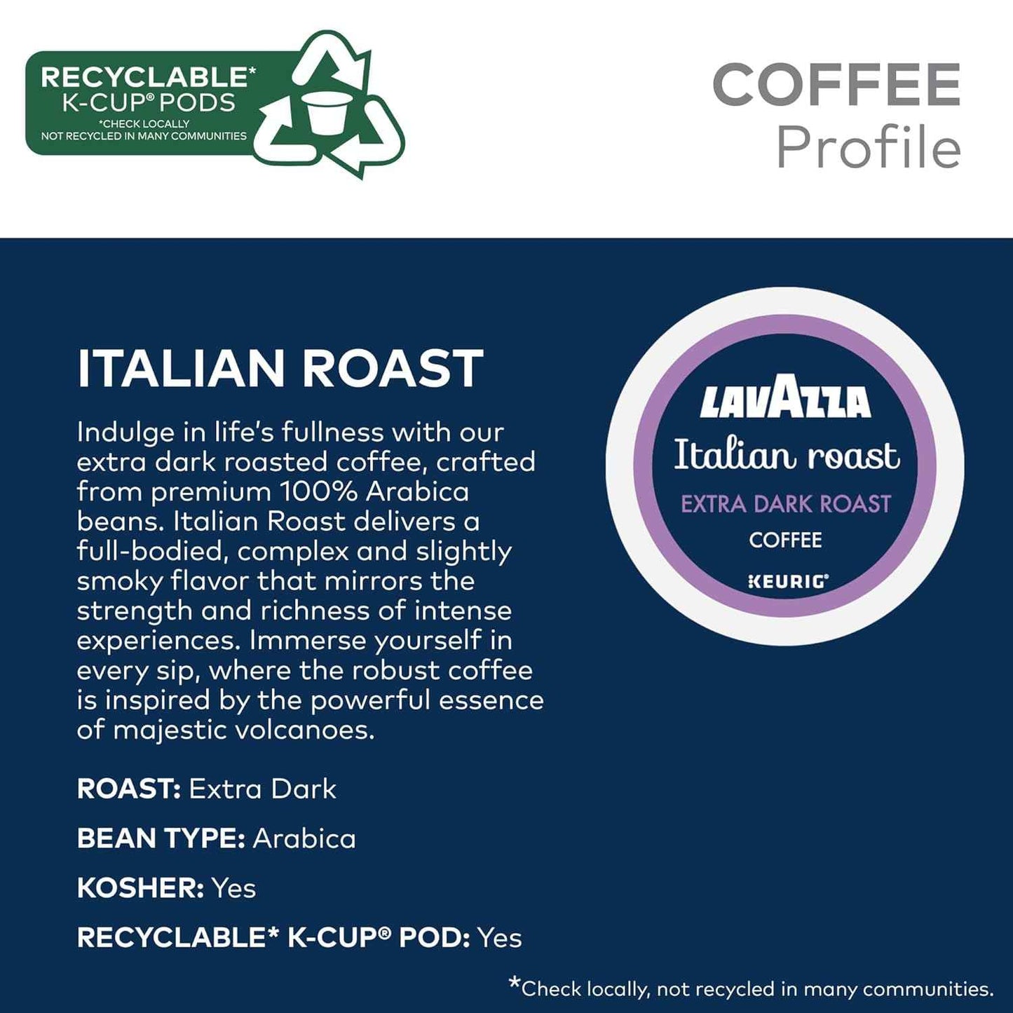 Lavazza Coffee Variety Pack, Keurig Single-Serve K-Cup Pods, 64 Count