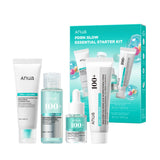 Anua Salmon DNA PDRN Glow Essential Starter Kit, Hyaluronic Acid Skincare Set, Glass Skin Routine with Firming & Hydrating Cleanser, Toner, Serum & Cream, Mini Travel Essentials, Korean Skincare Gift