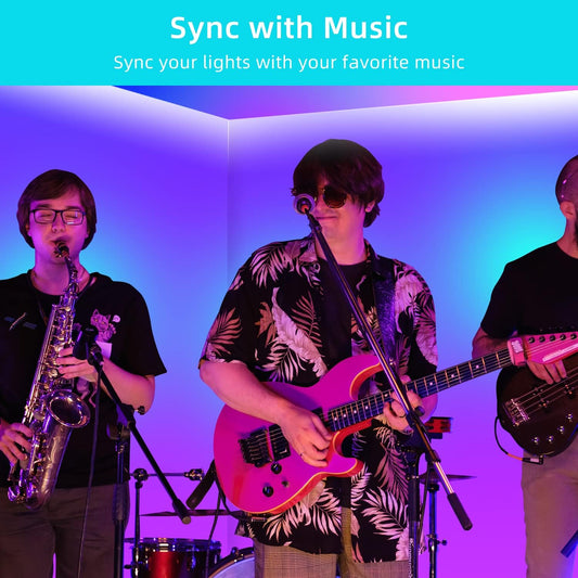 50_Feet/100FT/_130_Feet_Smart_LED/150/200_Feet_Feet_Strip_Lights_RGB_Sync_to_Music_with_40_Key_Remote_Controller_LED_Lights_for_Bedroom,Christmas_Lights_decration