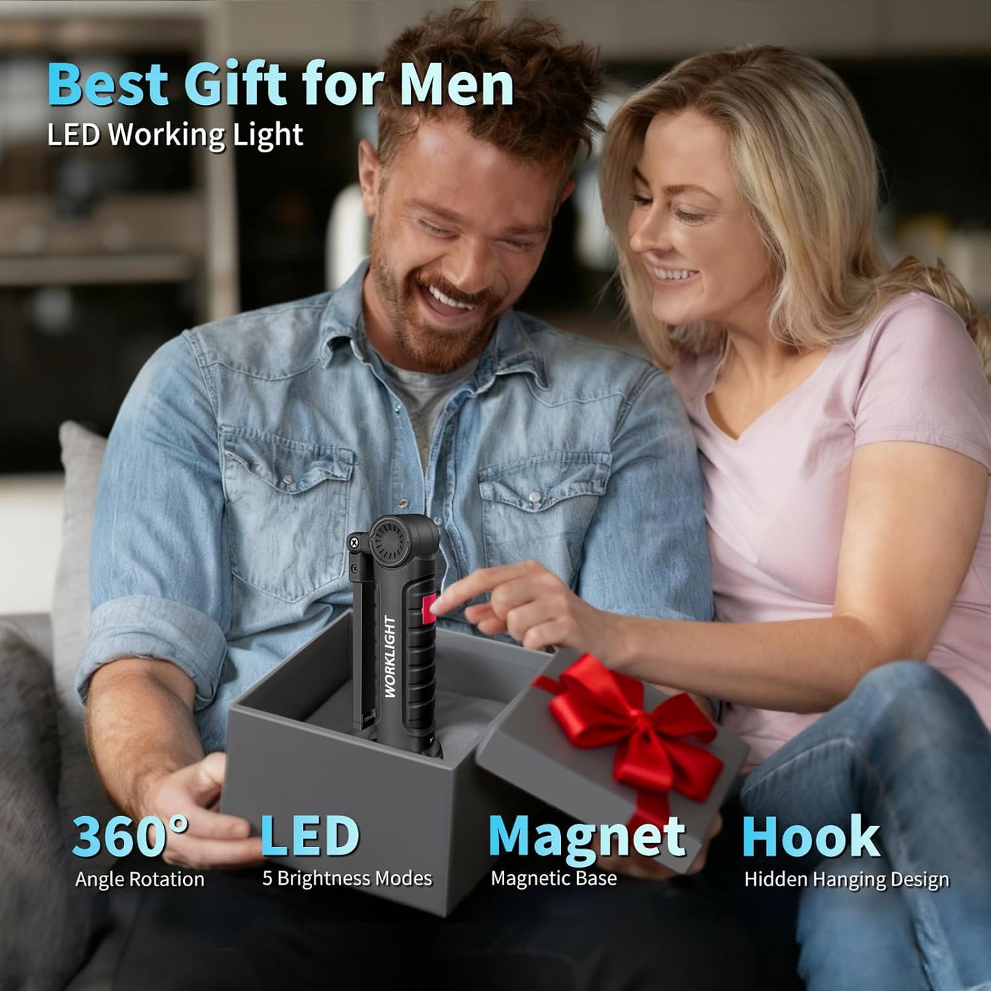 Suranew_Rechargeable_LED_Work_Light,_Christmas_Stocking_Stuffers_for_Men_Dad,_Magnetic_Base_360°_Rotatable_Flashlight_for_Mechanics,_White_Elephant_Gifts,_Car_Repair_&_Camping