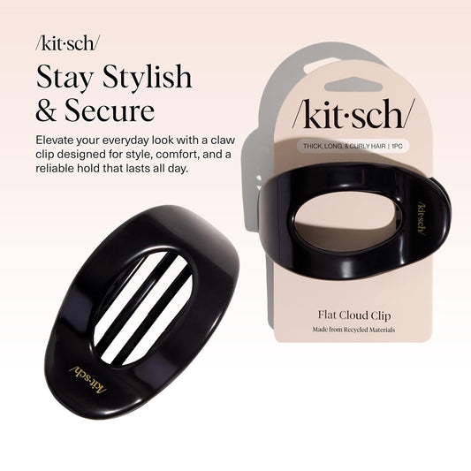 Kitsch_Large_Flat_Claw_Clips_for_Women_-_Stylish_Flat_Hair_Clips,_Strong_Hold_for_Thick_&_Fine_Hair_|_Non-Slip_for_Secure,_Comfortable_All-Day_Wear_|_Ideal_Gifts_for_Women_-_Black