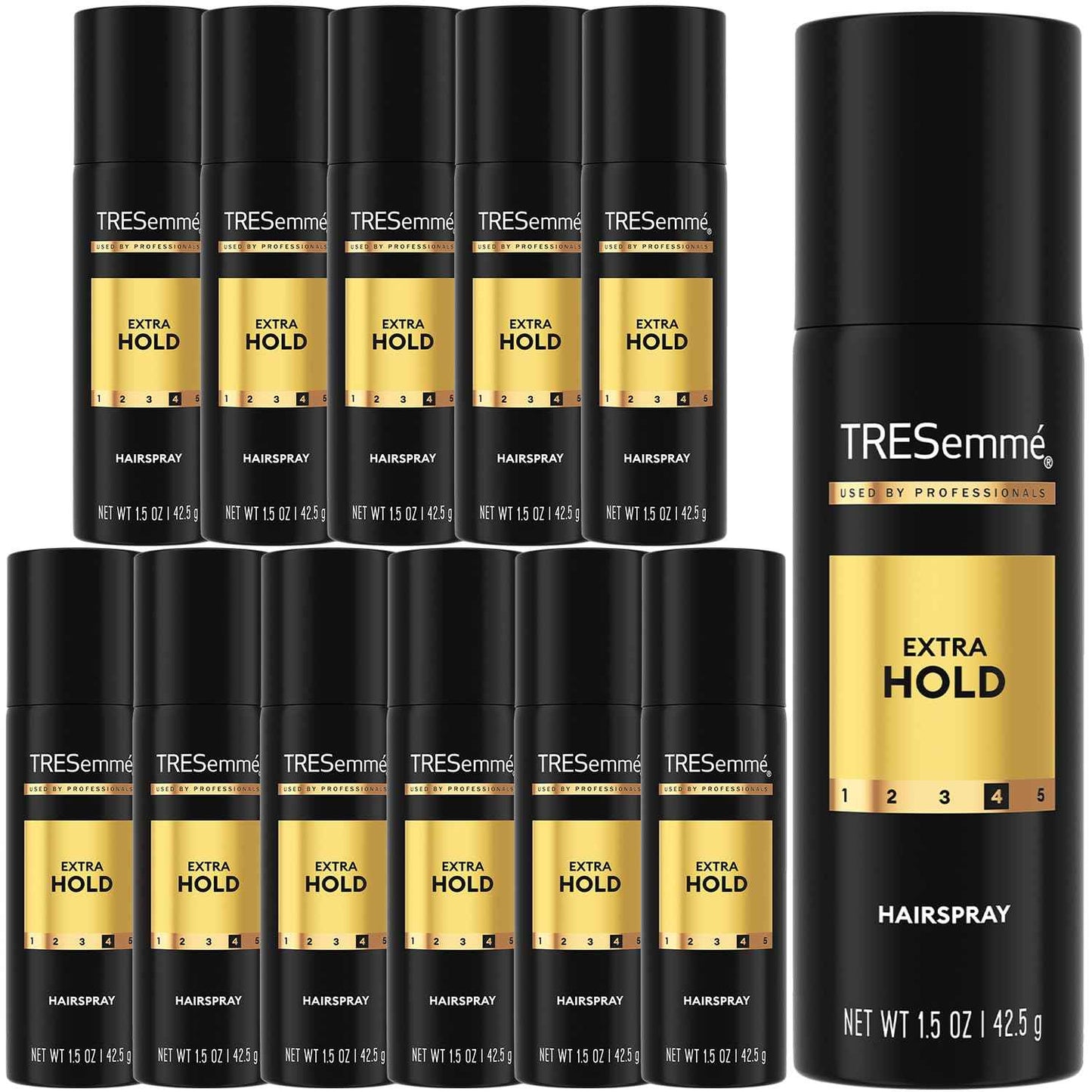 TRESemmé Travel Hairspray, Extra Hold, Moisturizing Hair Spray, Anti-Humidity, Anti-Frizz Hair Products, 1.5 Oz Ea