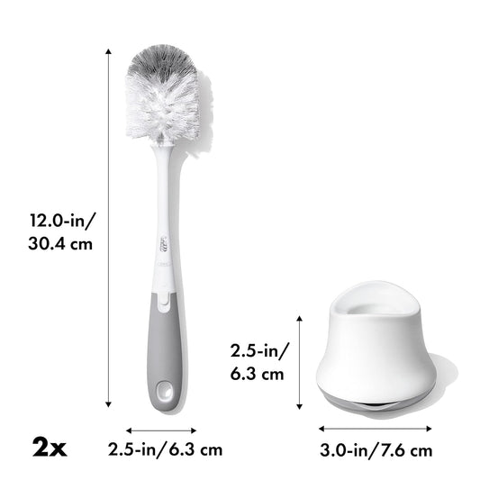 OXO_Tot_Bottle_Brush_with_Nipple_Cleaner_and_Stand_–_Gray,_2-Pack
