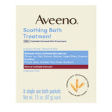Aveeno Fragrance Free Soothing Bath Treatment, 100% Natural Colloidal Oatmeal, Sensitive Skin Bath Soak for Relief of Dry, Itchy, Irritated Skin Due to Eczema & Hives, Bath Packets