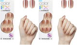 KISS colorFX by imPRESS Press On Nails, Solid White with Pearlescent Finish, IMPROVED adhesive, Includes 30 Fake Nails, Prep Pad, 1 Manicure Stick, 1 Mini Nail File