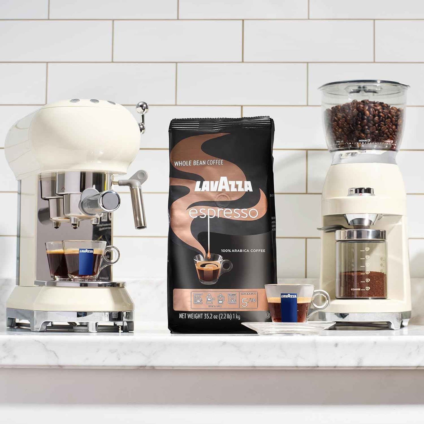 Lavazza Espresso Whole Bean Coffee, Medium Roast, 100% Arabica, 2.2 lb Bag (Pack of 1)