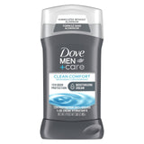Dove Men+Care Deodorant Stick Aluminum-free formula with 48-Hour Protection Clean Comfort Deodorant for men with Vitamin E and Triple Action Moisturizer, 3 Ounce (Pack of 1)