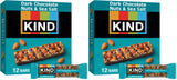 KIND Healthy Snacks Bars, Dark Chocolate Nuts & Sea Salt, Gluten Free, Low Sugar, High Fiber Snacks, 6g Protein