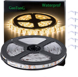 16.4FT/ 49.2ft/50ft/65.6FT Waterproof LED Strip Lights, IP44 Tape Light, 15M 12V Rope Light Strong 3M Adhesive, for Home,Kitchen, Patio, Balcony, Party, Wedding, Indoor and Outdoor Decor