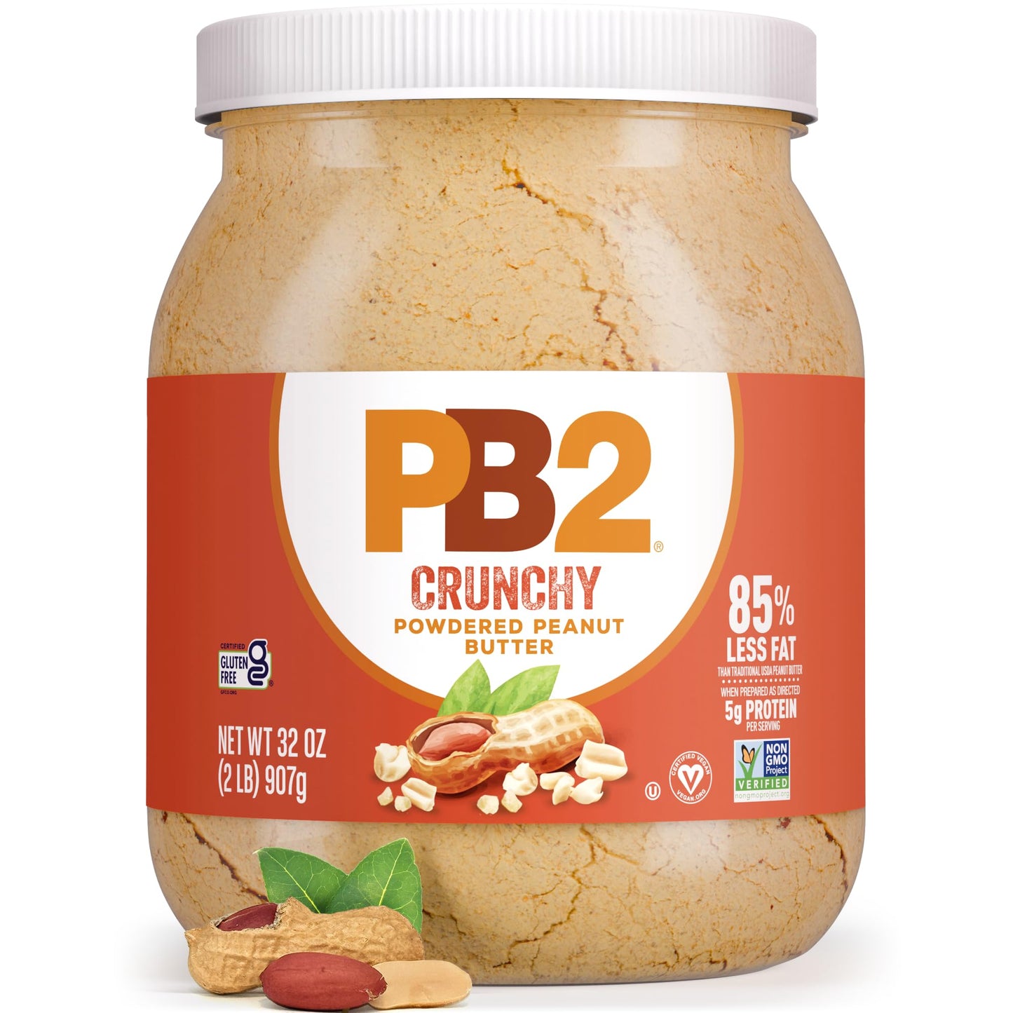 PB2 Crunchy Powdered Peanut Butter - Peanut Butter Powder with Small Crunchy Peanut Pieces