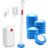 JEHONN Disposable Toilet Brush with 48/42/40/16 Wand Cleaner Refills, Wall Mounted Toilet Bowl Brush Holder Set, Bathroom Cleaning System for Sink Bathtub Wash Basin