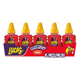 Lucas Gusano Fruity Chamoy Flavored Liquid Spicy Candy, 1.26oz - 10 Pieces Pack for Treats, Fruit, Snack, Parties, Piñatas