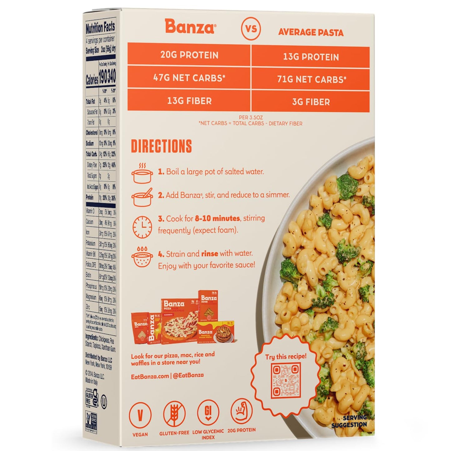 Banza_Elbows_Pasta_from_Chickpeas_-_Gluten_Free,_High_Protein,_and_Lower_Carb_Protein_Elbows_Chickpea_Pasta_-_8oz