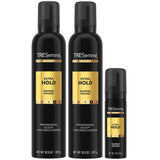 TRESemmé Shaping Mousse, Extra Hold 2-Pack + Travel-Size Bottle – Moisturizing Hair Mousse for Sculpting, 24H Frizz Control (3 Piece Set)