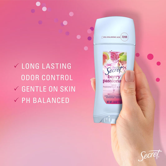 Secret_Fresh_Antiperspirant_Deodorant_for_Women,_72hr_Freshness_on_the_Rocks_with_Pro-Hyaluronic_Acid,_Miami_Mocktail_Edition,_Invisible_Solid,_Berry_Passionate_with_Passionfruit_&_Guava_Scent,_2.6_oz