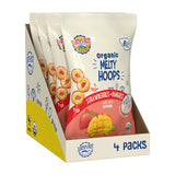 Earth's Best Organic Melty Hoops, Bite-Sized Snacks for Babies 8 Months and Up, Strawberry and Mango, 0.32 Ounce Individual Bags (Pack of 4)