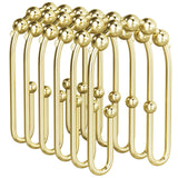 AmazerBath Shower Curtain Hooks Rings, Metal Shower Curtain Rings, Black Shower Curtain Hooks Rust Proof Double Hook Shower Hooks for Shower Curtain and Liner, Shower Rod Hooks Bathroom 12Pcs