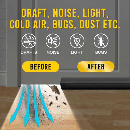 Comfyanno_Under_Door_Draft_Stopper_-_Bottom_Door_Gap_Filler_&_Seal_-_Fits_30”_to_36”_Door,_Block_Cold_Air,_Noise,_Sound,_Wind,_Bugs,_Easy_to_Install,_Double_Side_Block,_No_Adhesive,_Black