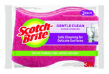 Scotch-Brite Delicate Clean Non-Scratch Scrub Sponge, Nonscratch Kitchen Sponges for Gentle Cleaning of Porcelain, Fine china, Stemware, Nonstick Pots and Pans, Mirrors, Faucets, and More