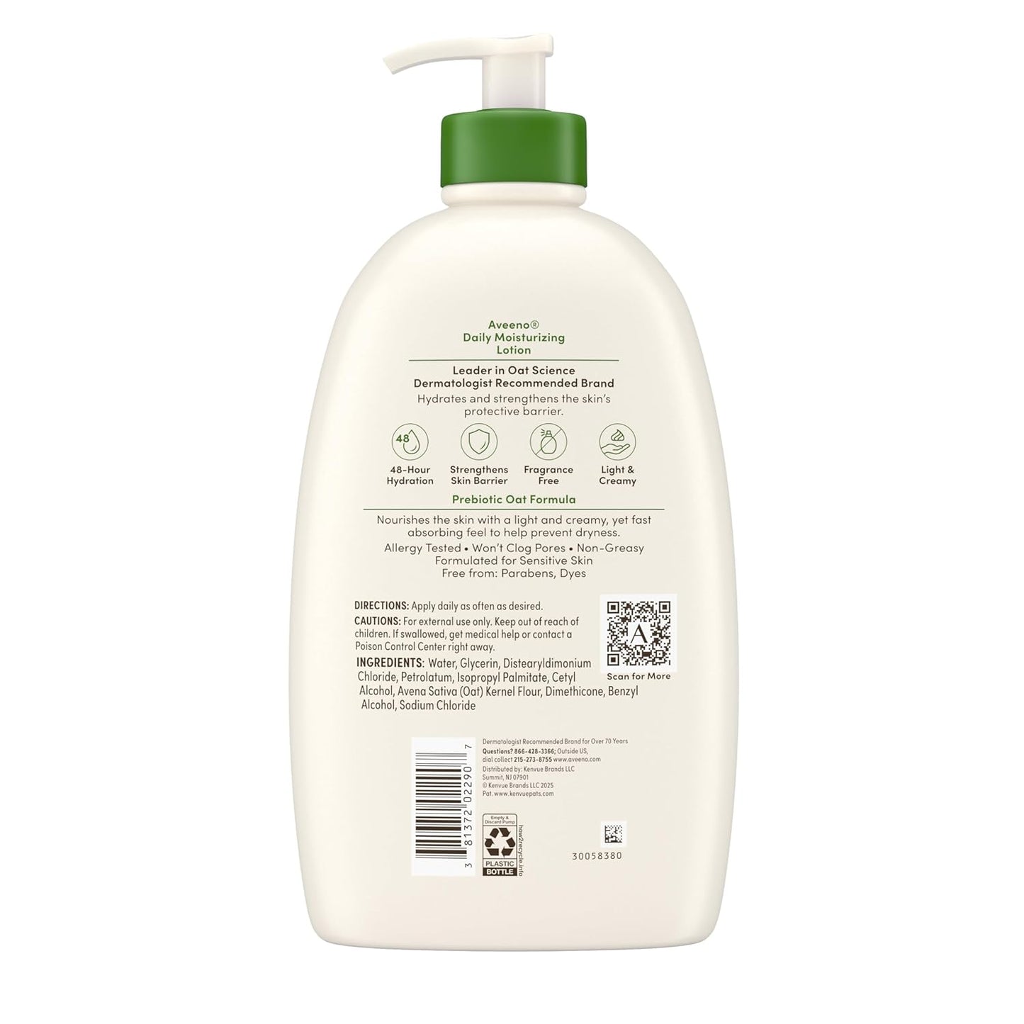 Aveeno_Daily_Moisturizing_Body_Lotion,_Fragrance-Free_Light_&_Creamy_Lotion_for_Dry,_Sensitive_Skin_With_Prebiotic_Oat_Nourishes_&_Strengthens_Skin's_Moisture_Barrier,_Value_Size,_33_fl_oz